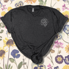 Pansy Embroidered Tee Shirt, Unisex