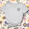 Pansy Embroidered Tee Shirt, Unisex