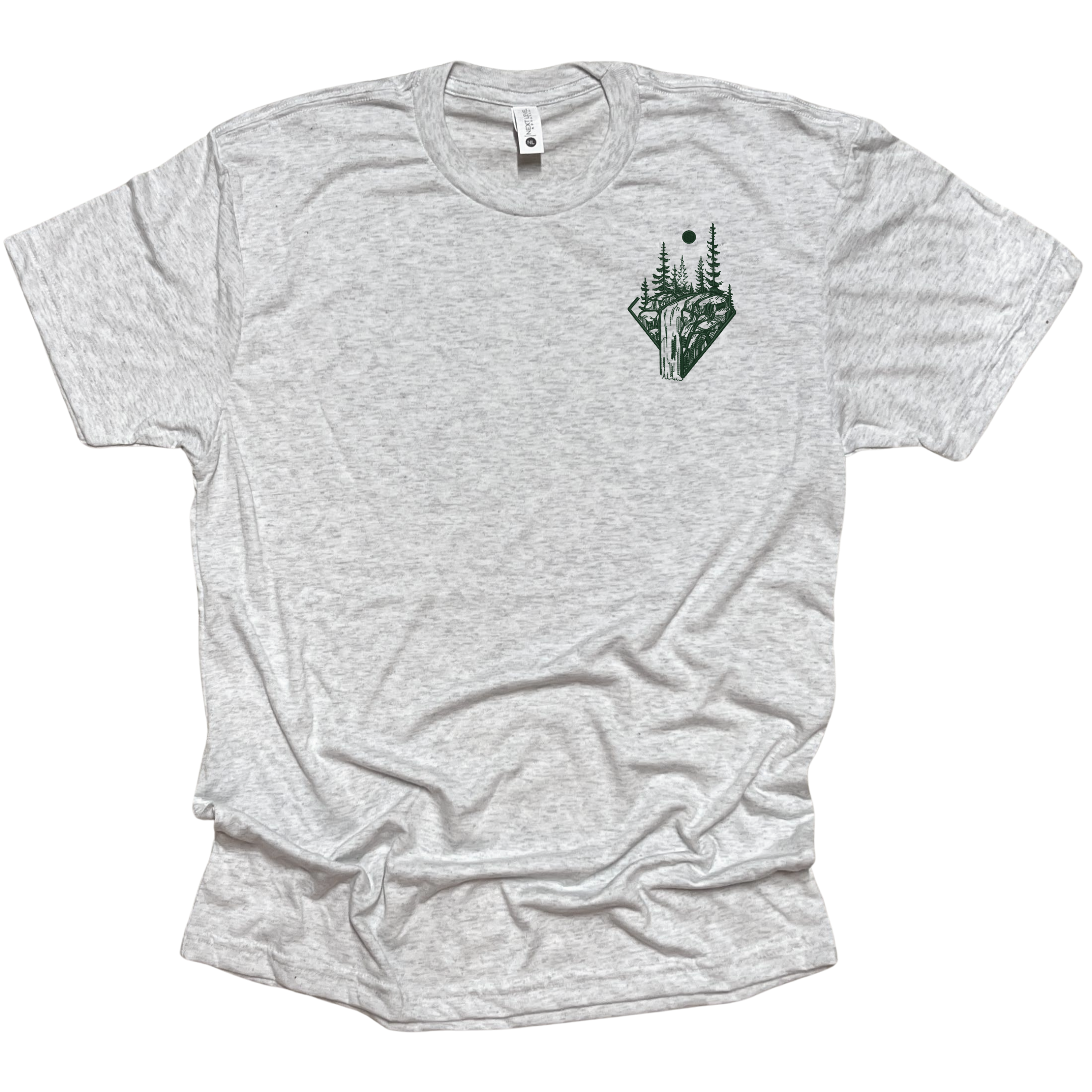 Pacific Northwest Waterfall Embroidered Tee Shirt, Unisex