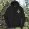 Load image into Gallery viewer, Portland Northwest Waterfall Embroidered Black Hoodie, Unisex