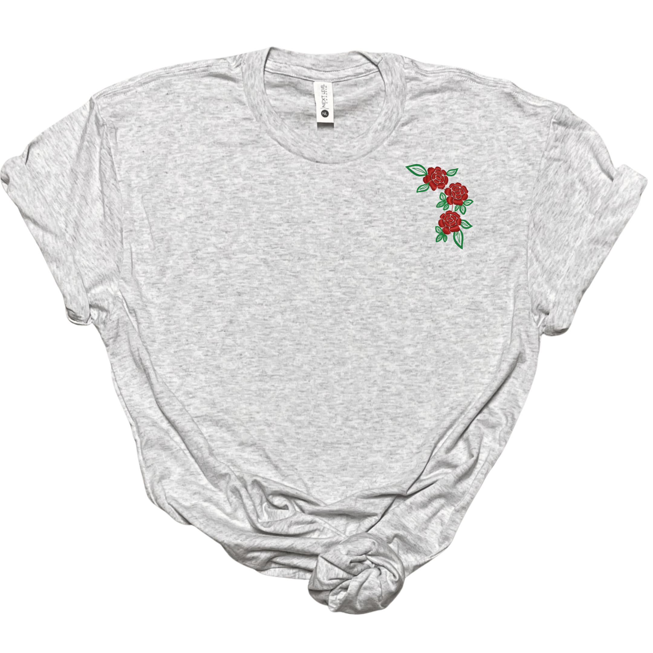 Rose Embroidered Tee Shirt, Unisex