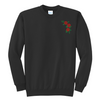 Rose Embroidered Crewneck Sweatshirt, Unisex