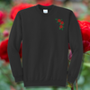 Rose Embroidered Crewneck Sweatshirt, Unisex
