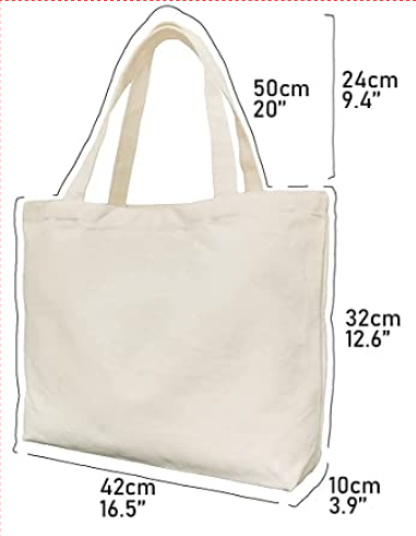 Custom Embroidered Canvas Tote Bag