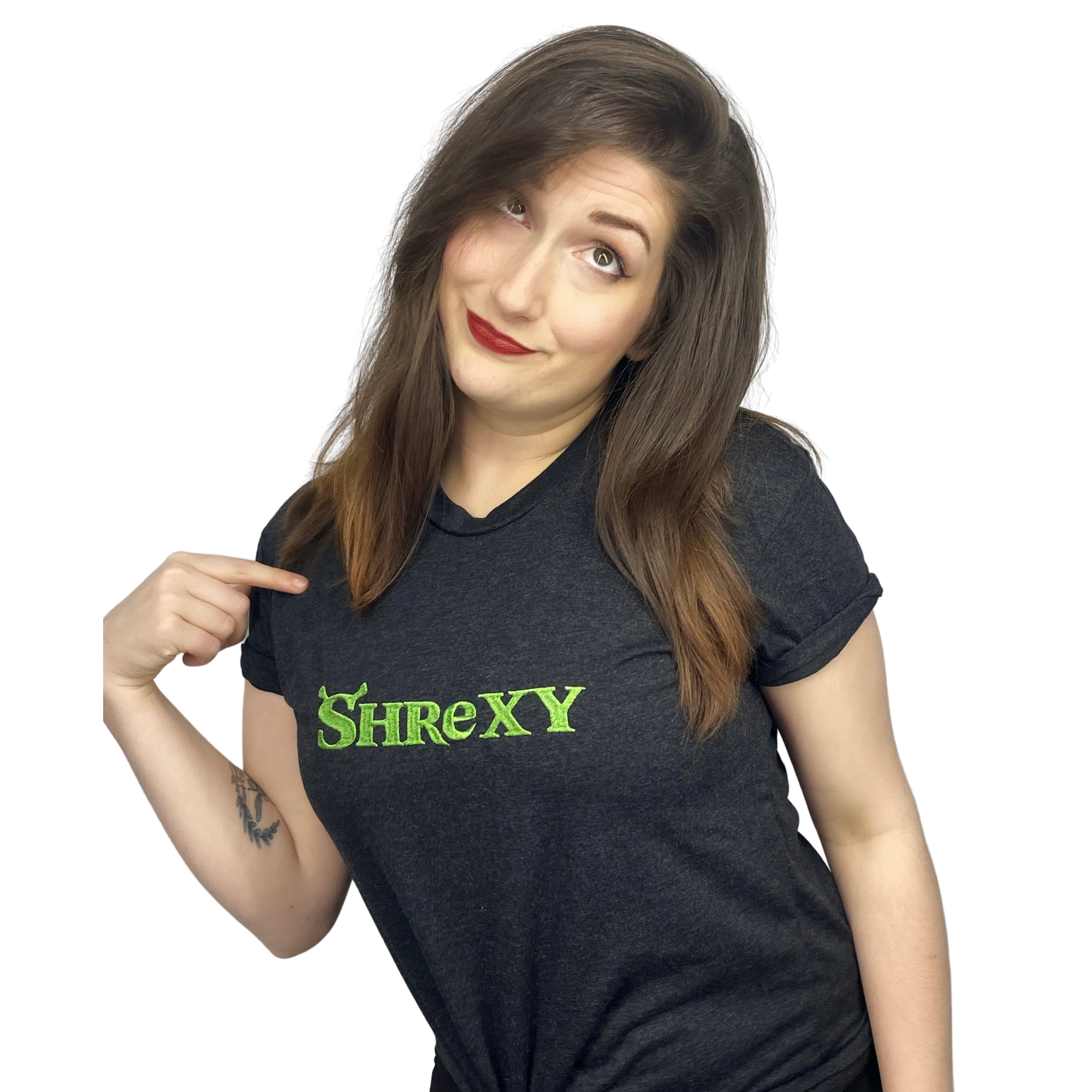 Shrexy Embroidered Black Meme Tee Shirt, Unisex