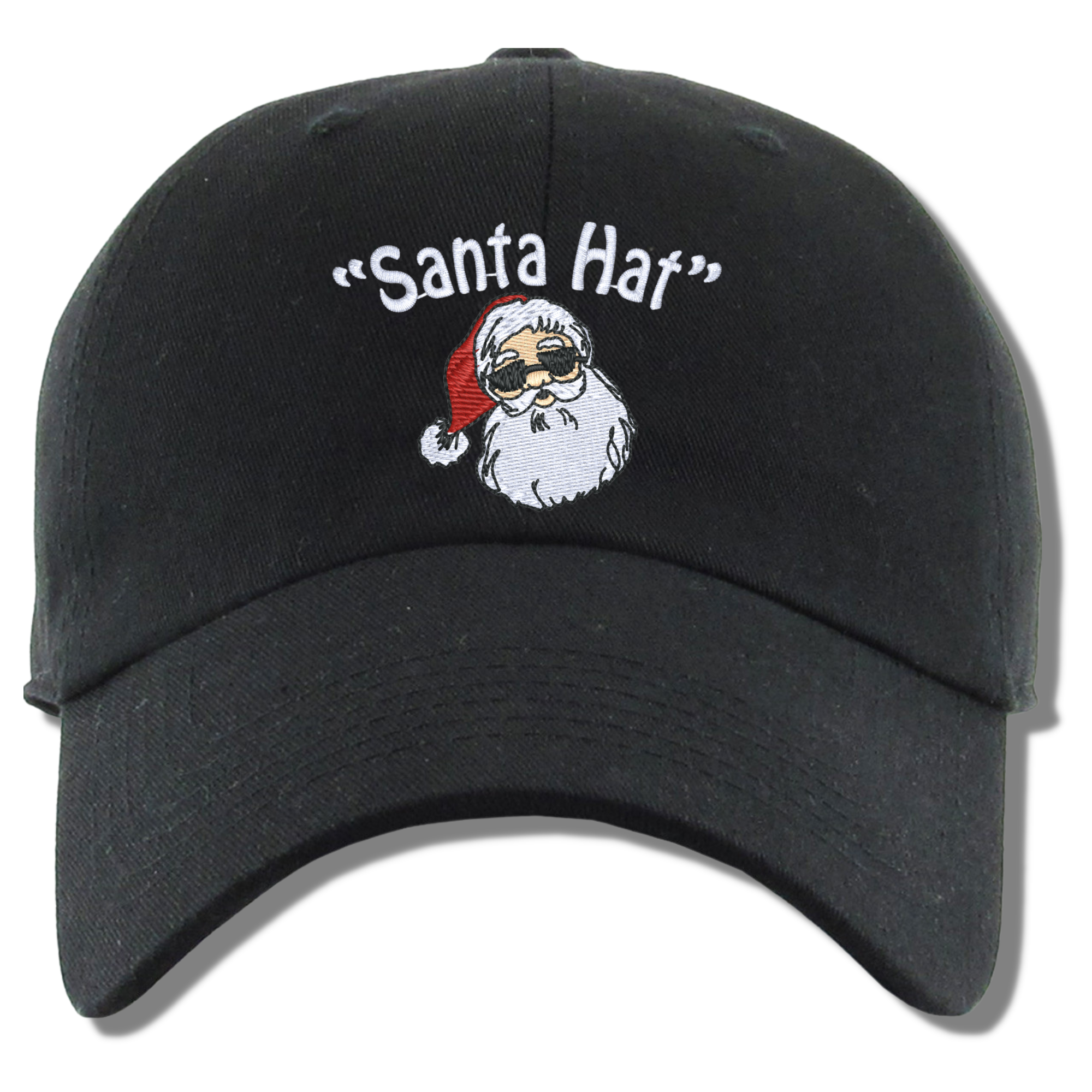 "Santa Hat" Black Dad Hat, One Size Fits All