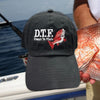 Load image into Gallery viewer, DTF - Down To Fish Embroidered Black Dad Hat, One Size Fits All