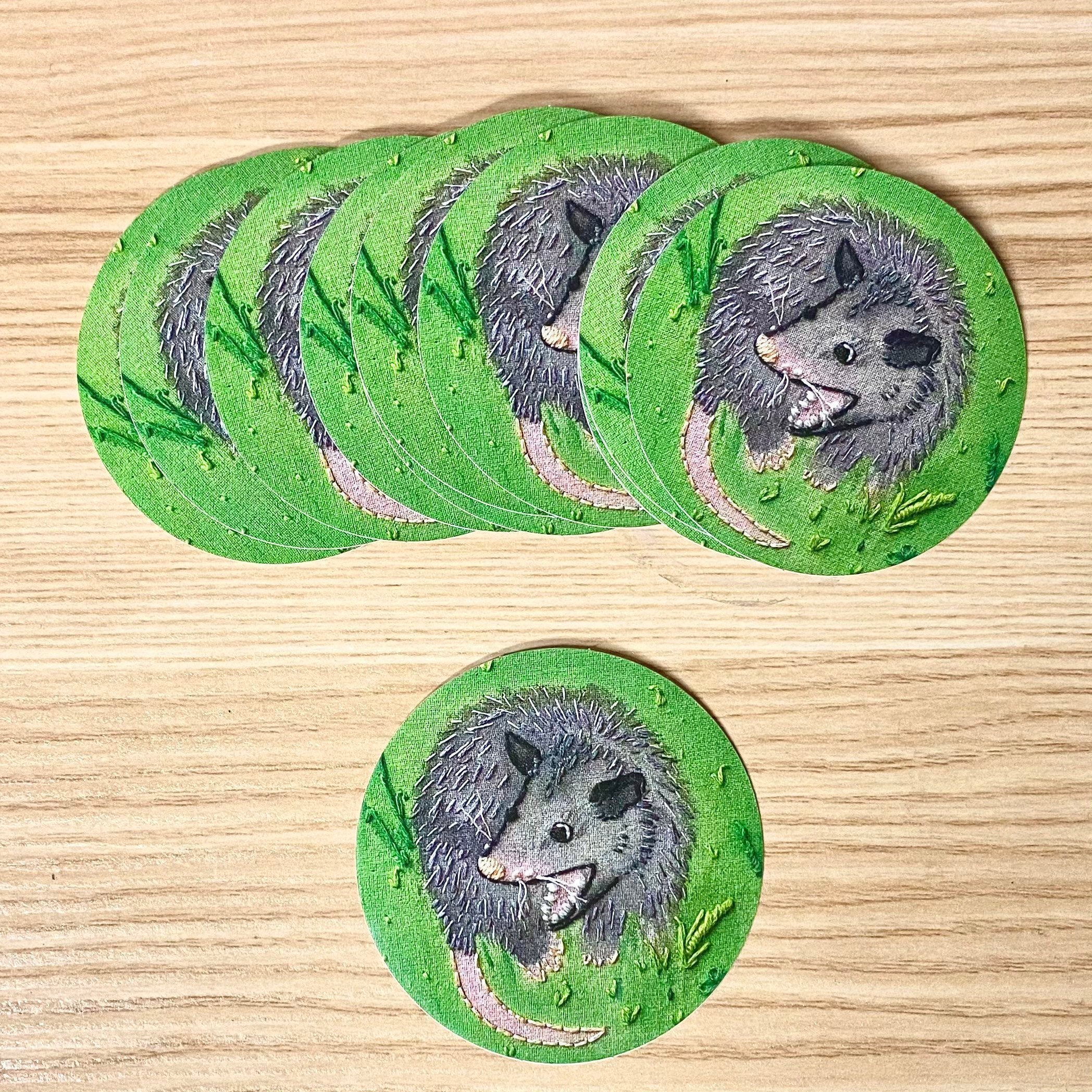 Scream Possum 2.5” Embroidery Sticker - IncredibleGood Inc