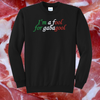 I'm a Fool for Gabagool Embroidered Crewneck Sweatshirt, Black, Unisex