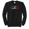 I'm a Fool for Gabagool Embroidered Crewneck Sweatshirt, Black, Unisex