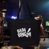 Load image into Gallery viewer, Bada Bing Sopranos Strip Club Logo Embroidered Black Canvas Tote Bag