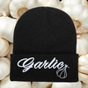 Garlic Embroidered Beanie Hat, One Size Fits All