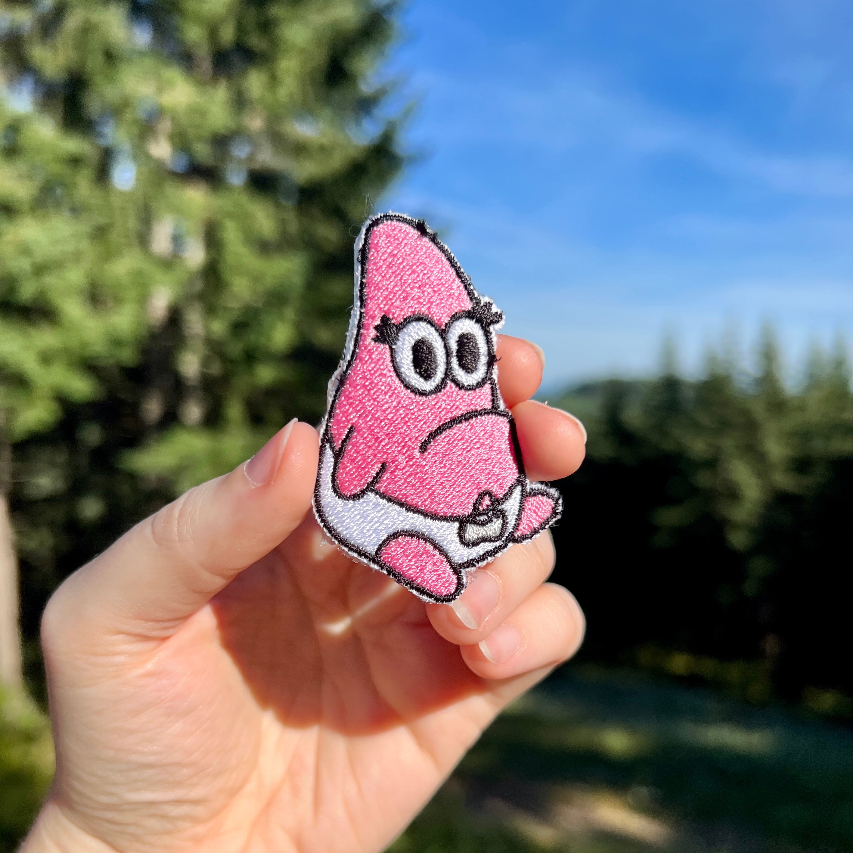 Baby Patrick Star Embroidered Iron-on Patch