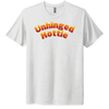 Unhinged Hottie Flame Font Embroidered Tee Shirt, Unisex